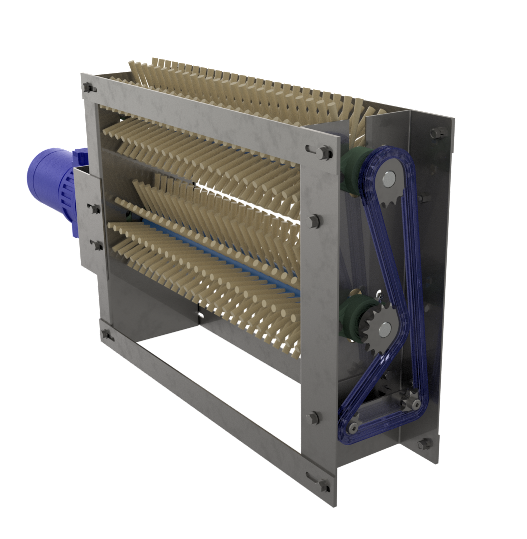 Rafts Clean-Up Brush Mechanism